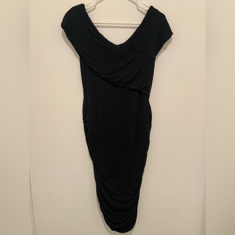 Maternity- Stork and babe black dress, size medium